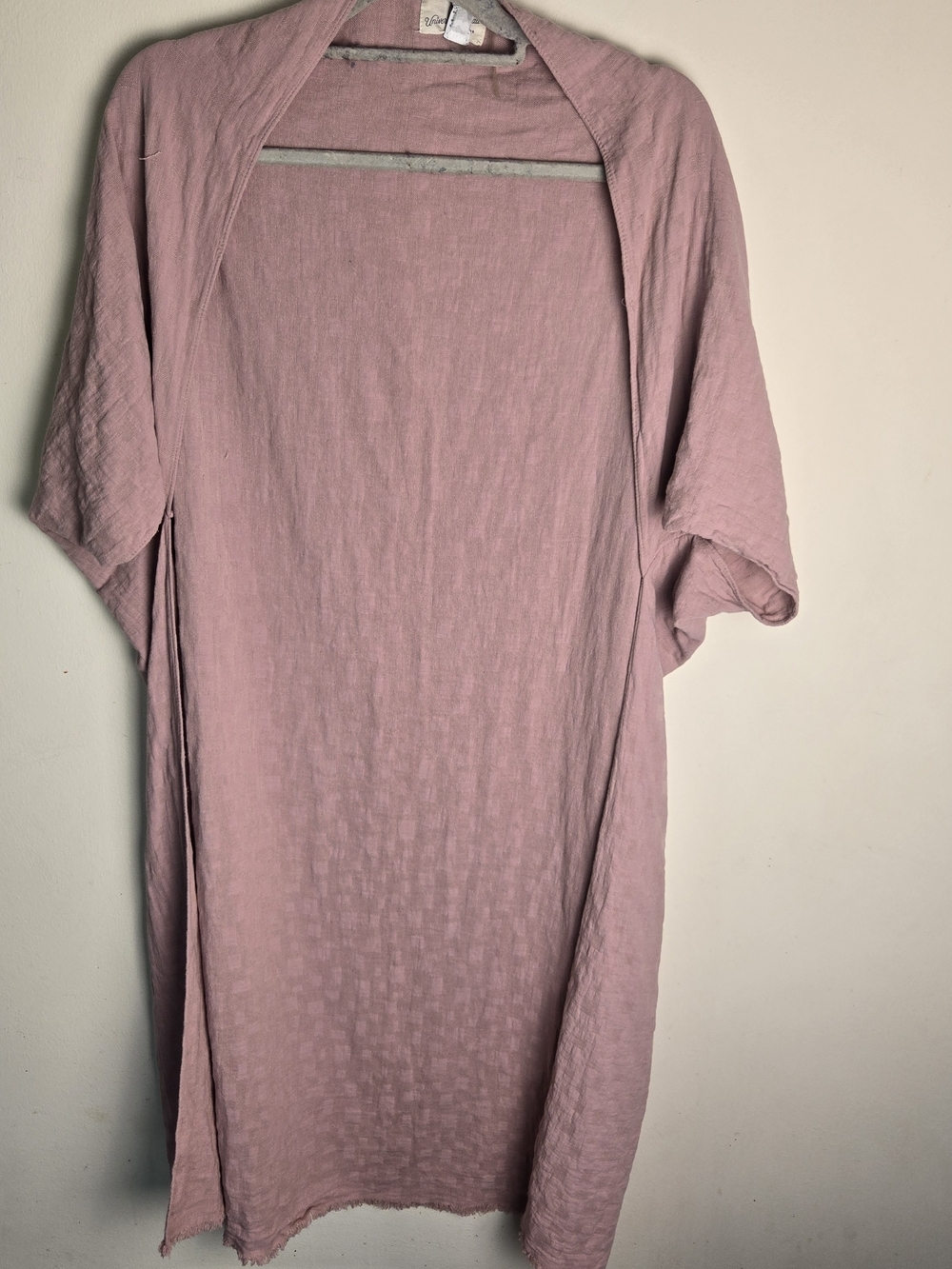 Blush Pink Dusty Rose Kimono Cardigan Universal Threads OSFM Frayed hem Flowy